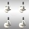 Service Caster 3 Inch 316SS Nylon Wheel Swivel 1-1/8 Inch Expanding Stem Caster Set Brake SCC SCC-SS316EX20S314-NYS-TLB-118-4 - alternate 1